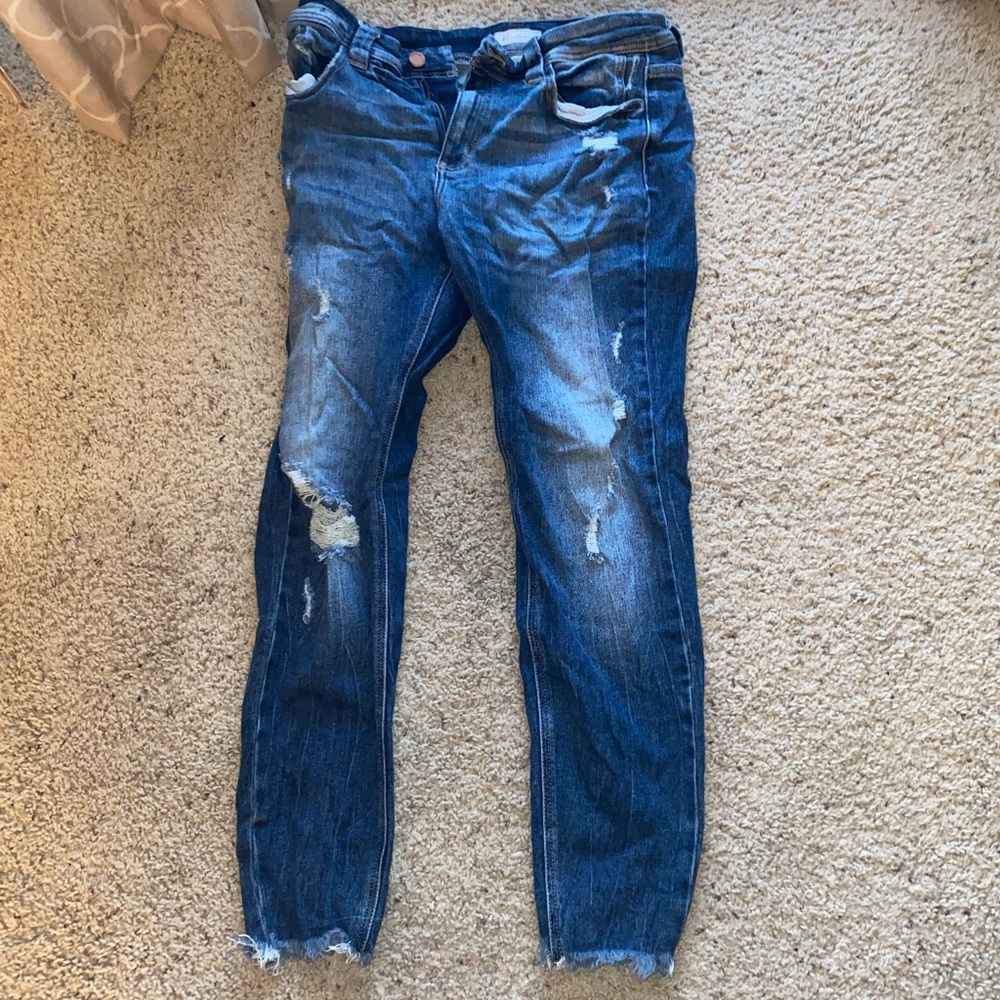 High waisted skinny jeans